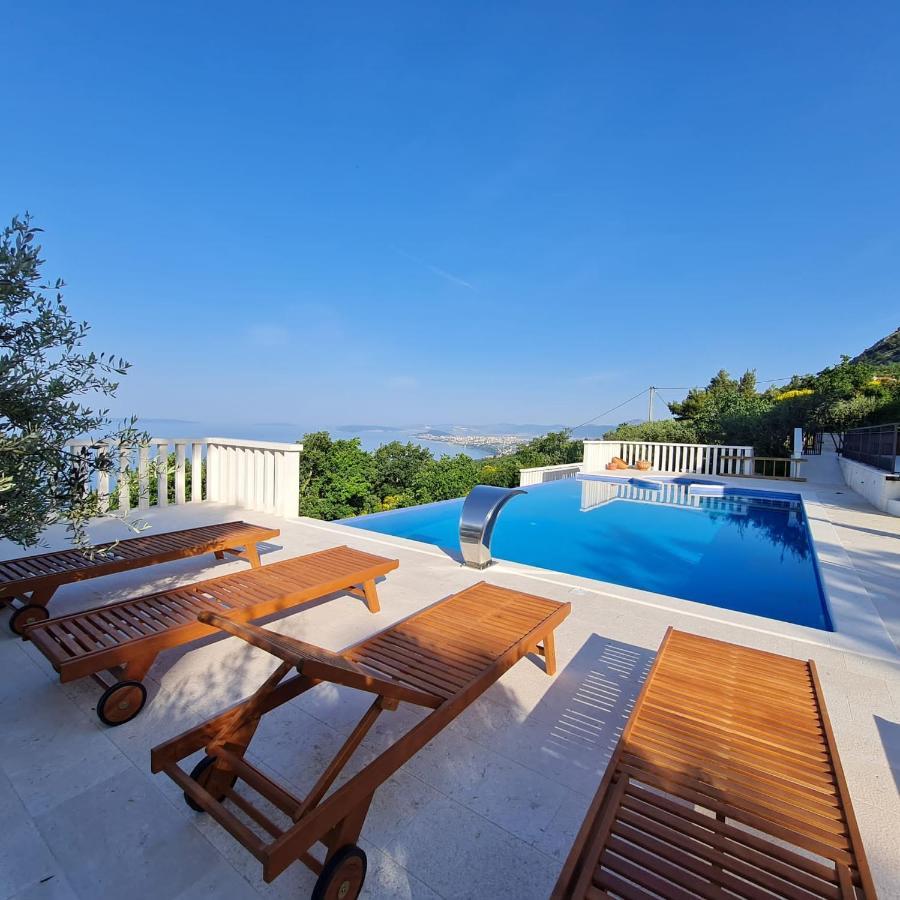 Sea View Luxury Apart Hotel Villa Conte With Swiming Pool And Romantic Spa Podstrana Buitenkant foto