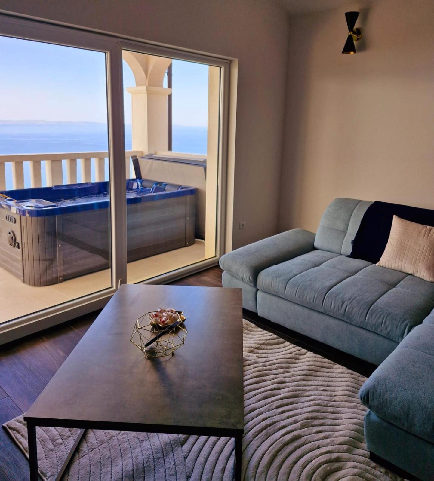 Sea View Luxury Apart Hotel Villa Conte With Swiming Pool And Romantic Spa Podstrana Buitenkant foto