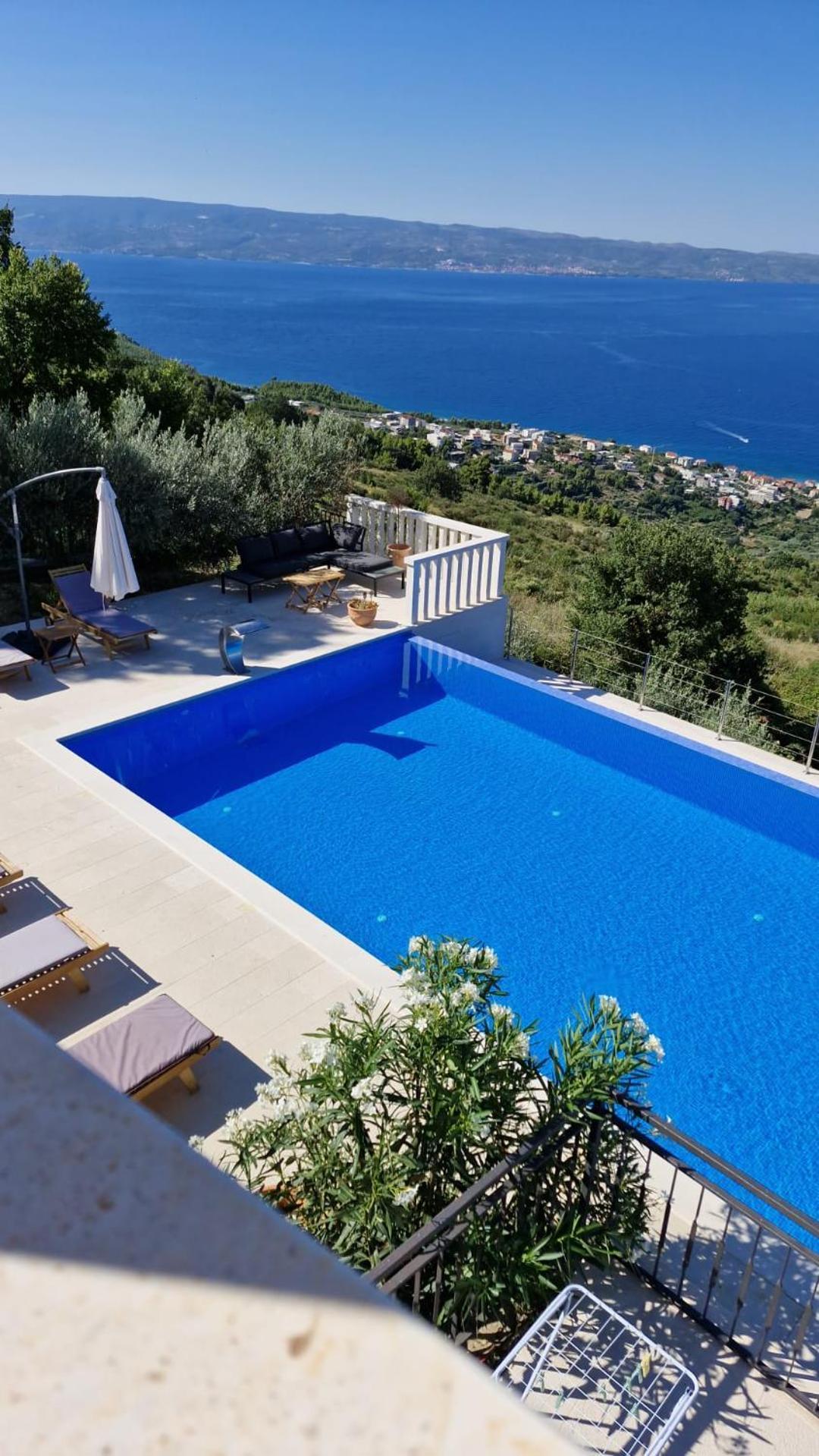 Sea View Luxury Apart Hotel Villa Conte With Swiming Pool And Romantic Spa Podstrana Buitenkant foto