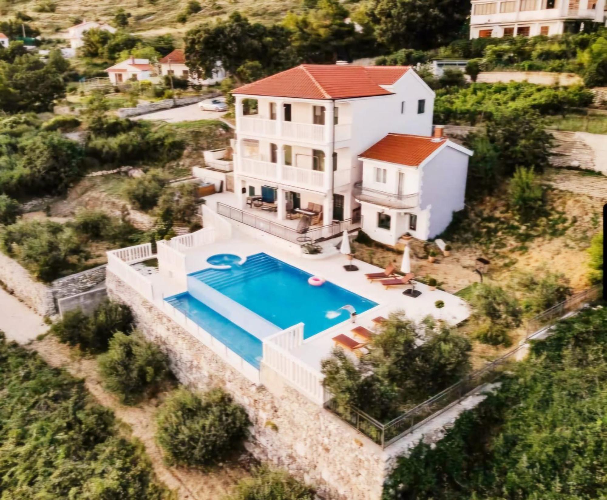 Sea View Luxury Apart Hotel Villa Conte With Swiming Pool And Romantic Spa Podstrana Buitenkant foto